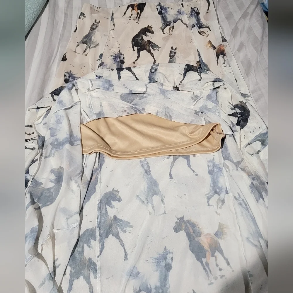 The Mustang Sheer Maxi Skirt Large